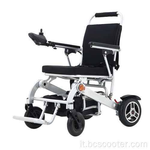 Sedia a rotelle elettriche potente portatile pieghevole a rotelle elettriche a motore elettrico leggero per disabili